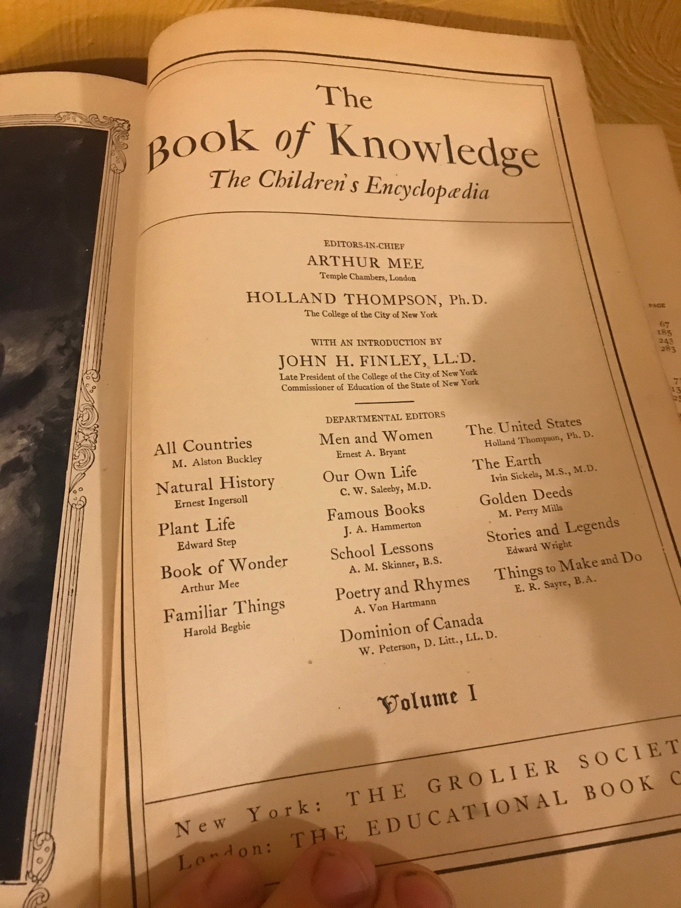 The Book of Knowledge. Childrens Encyclopedia. Grolier. 1919 Etsy