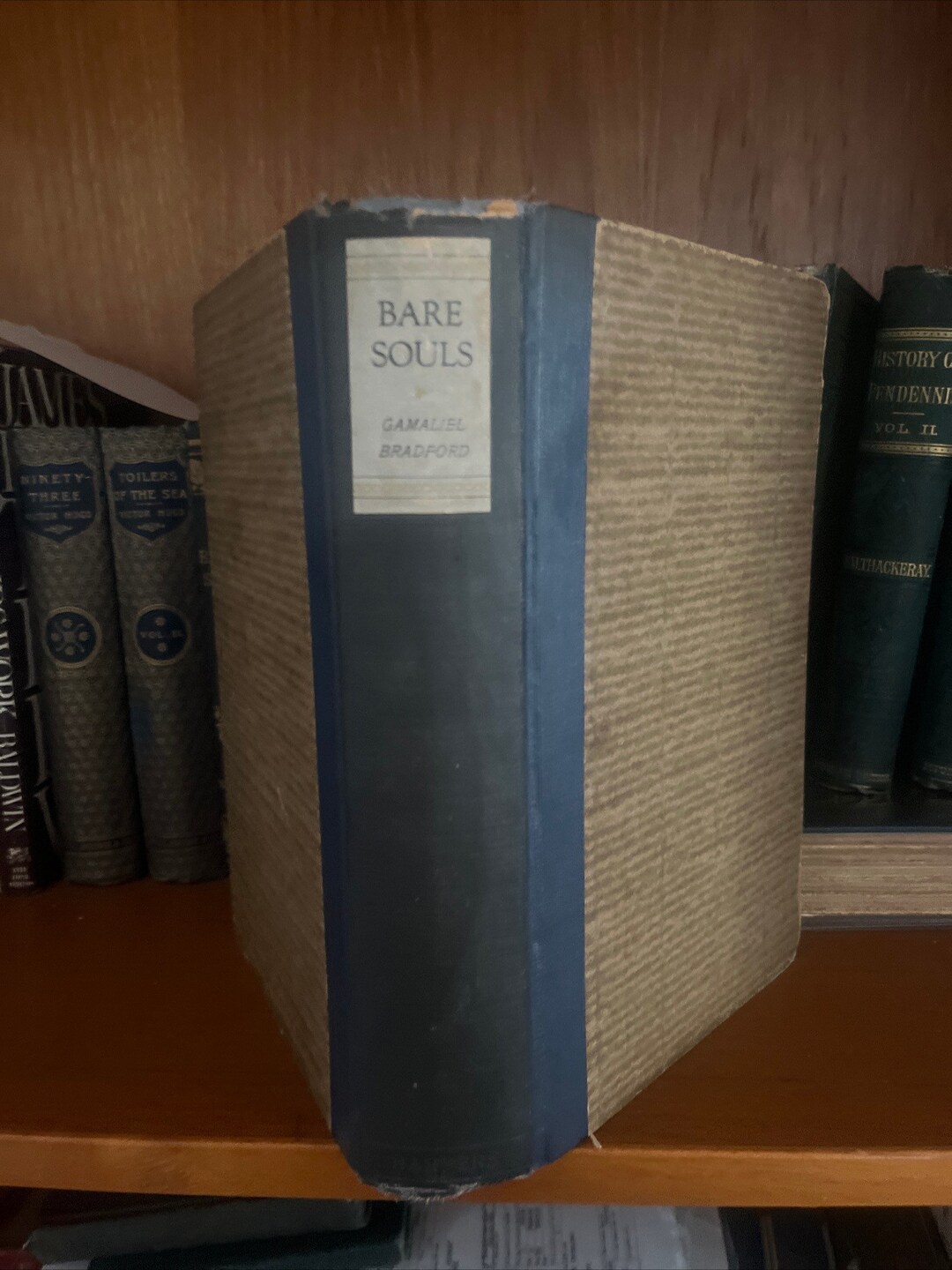 Bare Souls Gamaliel Bradford First Edition Stated 1st Ed HC Biography. Stated First Edition