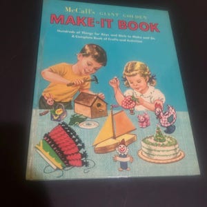 Vintage McCall&#39;s Giant Golden Make-It Book Crafts Activities 1961 Edition. free shipping
