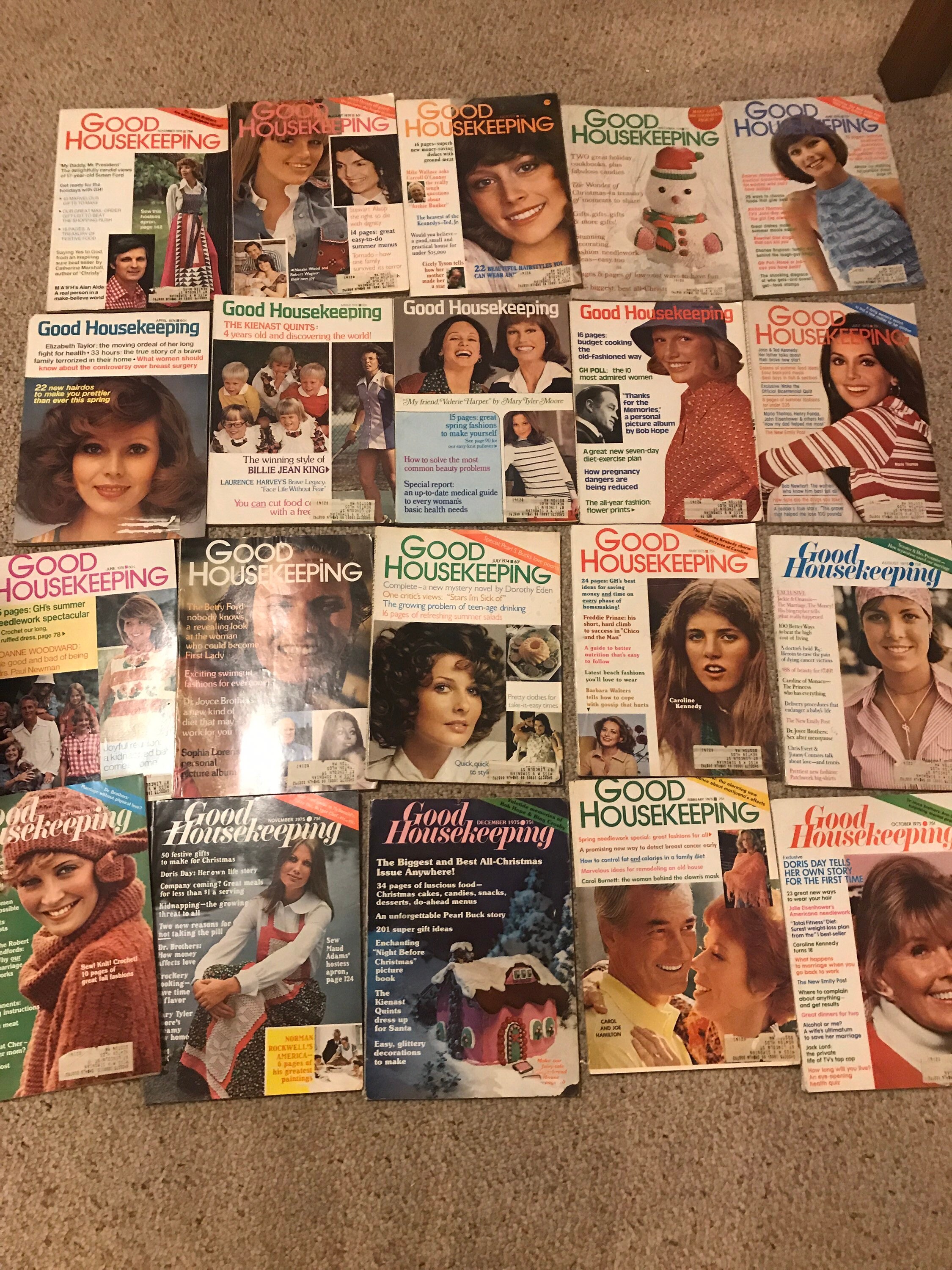 20 Issues of Good Housekeeping Magazines. All from 1974&1975 Etsy