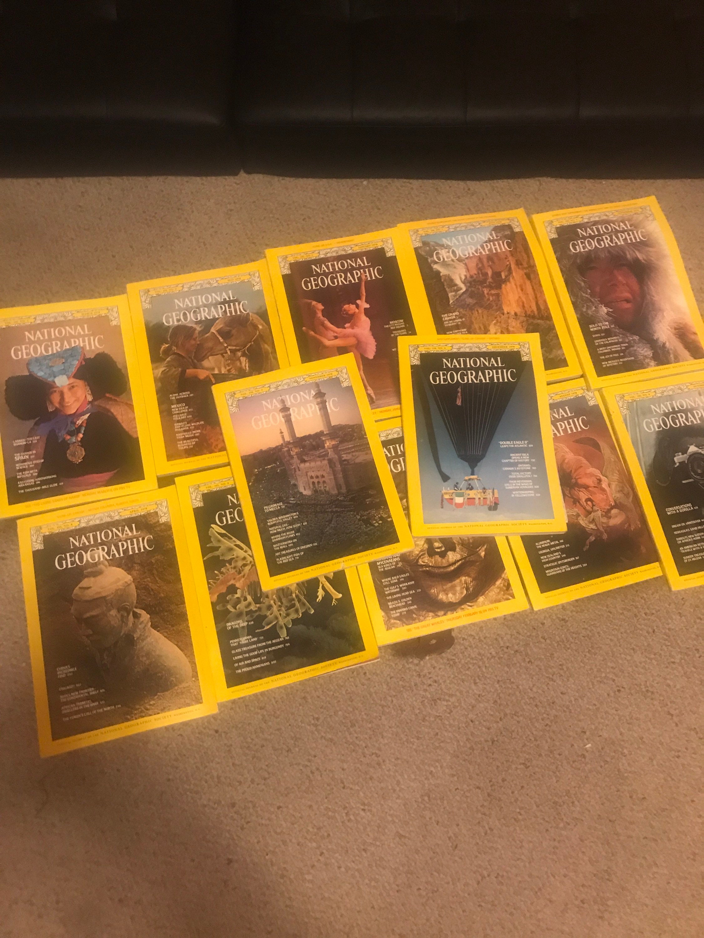 Set of 12 Vintage National Geographic Magazines. Full Year Etsy