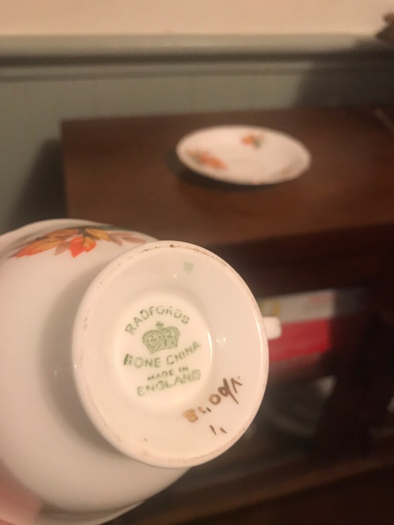 Vintage Radfords Bone China Teacup and Saucer Made in England Free Shipping