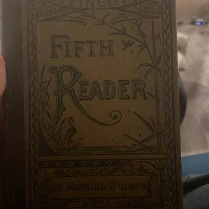 Lippincott’s Fifth Reader, Willson, Antique. 1881. Hardcover. Free Shipping