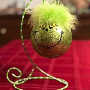 Grinch Ornament, Merry Grinchmas, Smiling Grinch image 4