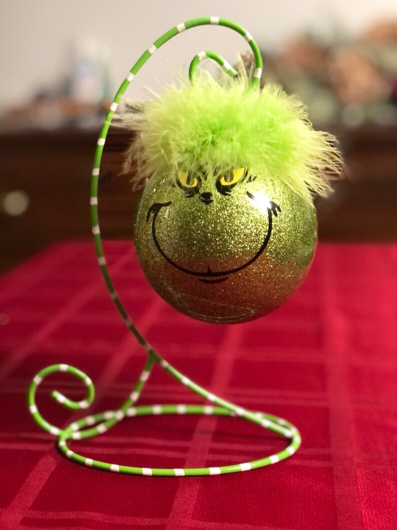 Grinch Ornament, Merry Grinchmas, Smiling Grinch image 4