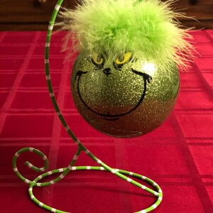 Grinch Ornament, Merry Grinchmas, Smiling Grinch image 3