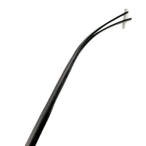 May include: Black, curved tweezers with a white tip. The tweezers are held against a white background. The tips are thin and precise, designed for detailed work. The tool is likely used for beauty or crafting.