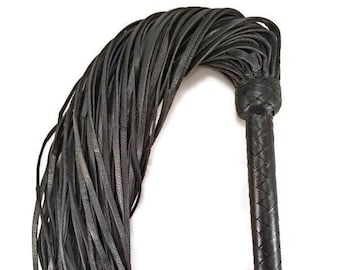 Genuine Leather Thuddy Flogger - 100 Falls/Tails