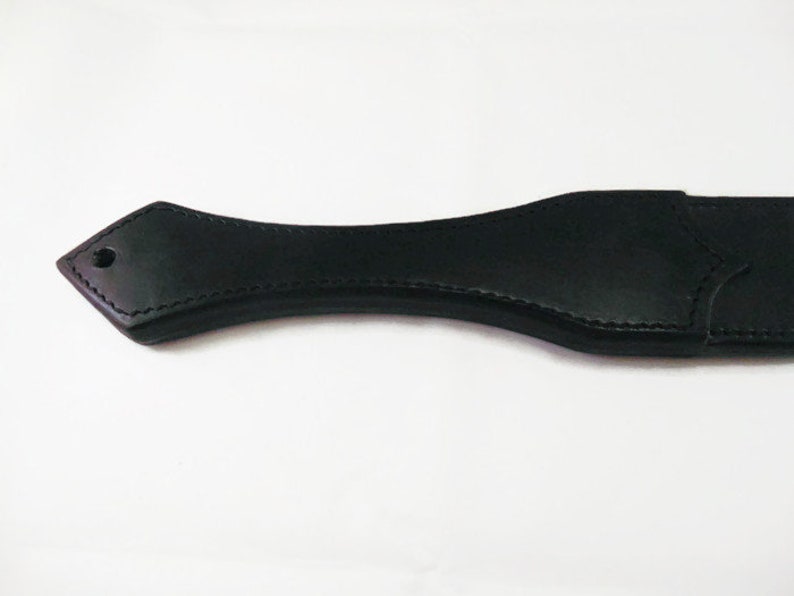 Spanking Paddle Leather BDSM Paddle Spanking Toy Heavy Tawse Prison Strap 2 Finger Tawse image 5