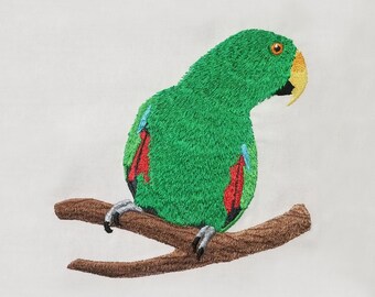 Eclectus Parrot - Male, 6x10,  Machine Embroidery Design, Design, Bird