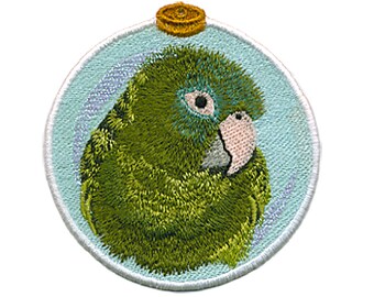 Blue-crowned conure, Machine Embroidery Design, Ornament, Design, Bird.