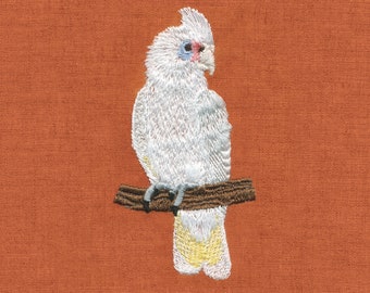 Bare-eyed Cockatoo, Machine Embroidery Design, Design, Bird