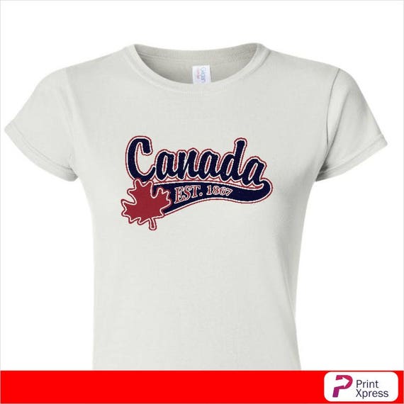 Canadian Tee Shirt. Canada Leaf T Shirt Women. - Etsy