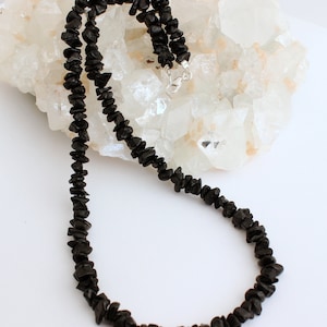 Natural Schorl Black Tourmaline Necklace Splinter Necklace Gemstone Necklace 925 Silver Necklace Healing Gift Tourmaline Necklace approx. 45 cm long Nuggets New