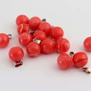 Rhodochrosite Pendant Gemstone Ball Pink Rhodochrosite Pendant Stone Jewelry Vintage Birthday Gift