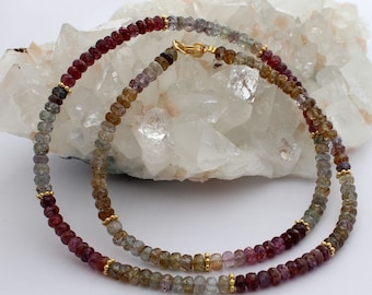 Sapphire Necklace Gemstone Necklace Sapphire Necklace Sapphire from Africa Multi-Color Necklace