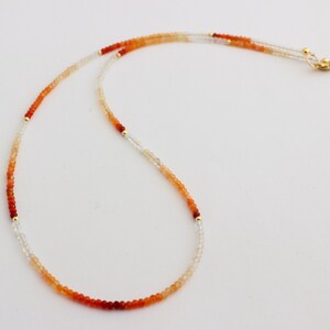 Beautiful fire opal necklace gemstone necklace faceted finely cut ball white color ladies necklace stone necklace birthday gift 46 cm