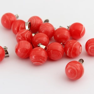Rhodochrosite Pendant Gemstone Ball Pink Rhodochrosite Pendant Stone Jewelry Vintage Birthday Gift