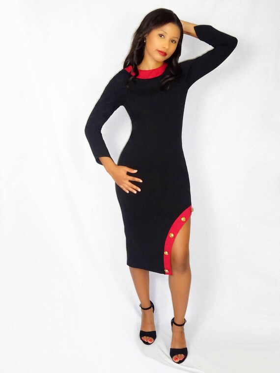 Asymmetric Double-knit Bodycon Dress - Etsy Asymmetric Double-knit Bodycon Dress - Etsy