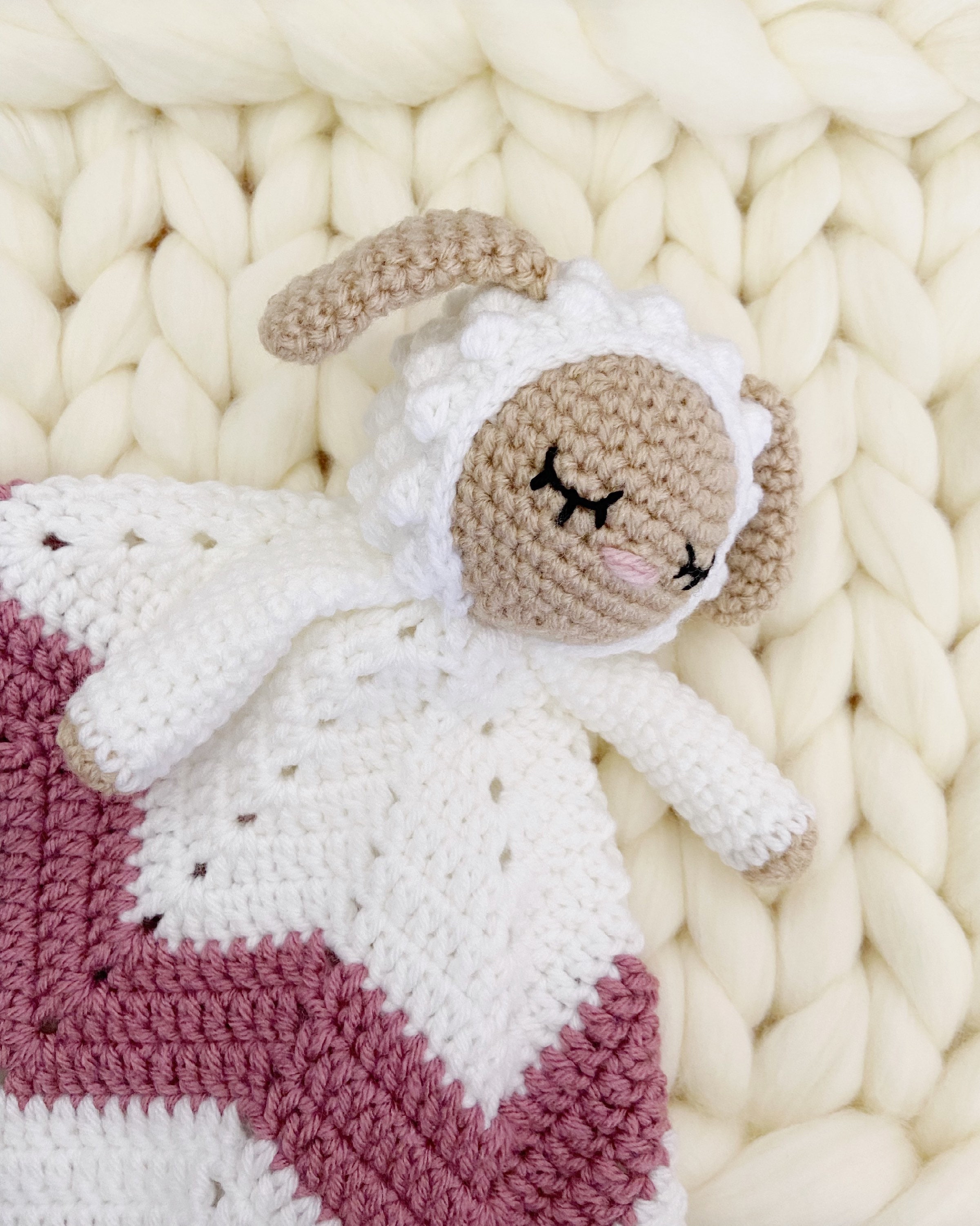 Lamb Lovey Baby Lovey Little Blanket Lamb Blanket Little Etsy