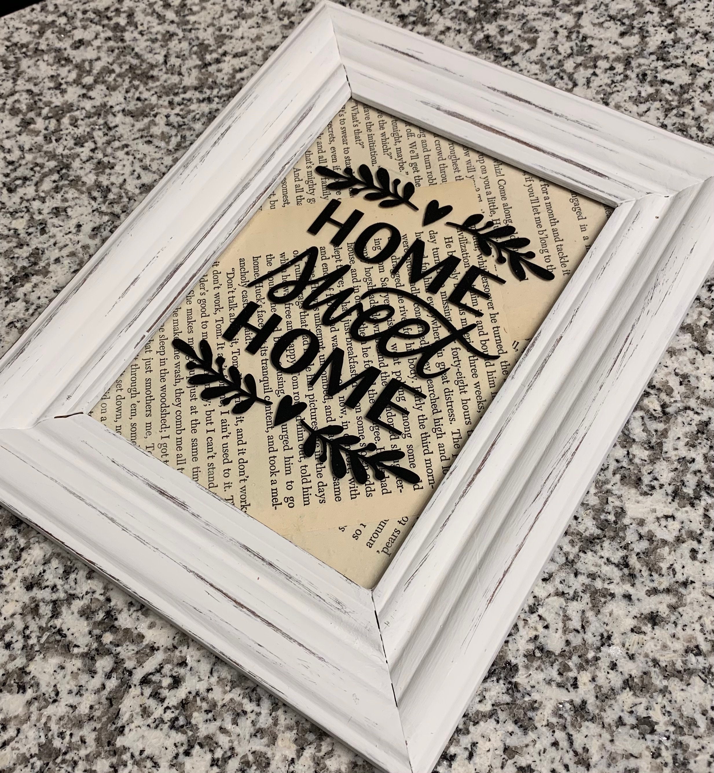 Home Sweet Home Framed Art Etsy