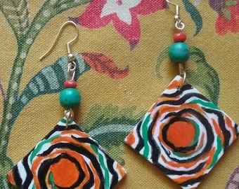 Swirling Abstract Earrings