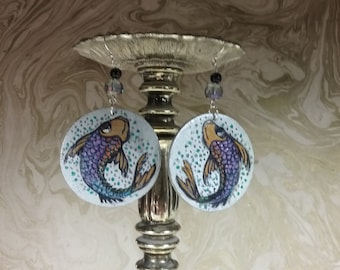 Leaping Koi Fish Earrings