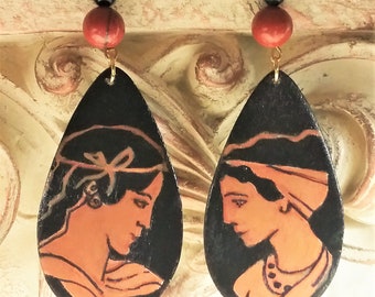 Ancient Red Attic Earrings