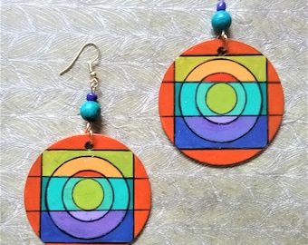 Op Art Earrings