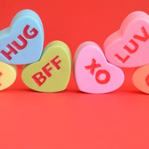 Conversation Heart Soap, Valentine Soap, Amor y Amistad Soap, Valentine Kids Soap, Valentine Gift, Valentine Favors