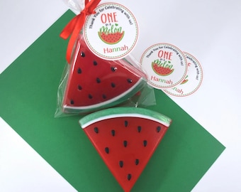 12 Watermelon Soap Favors, Watermelon Favors, Picnic Party, Birthday Party, BBQ Party, First Birthday, One in a Melon