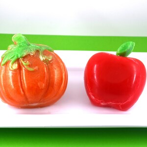 Pumpkin Soap, Apple Soap, Exfoliant Soap, Fall Soap Gift, Fall Gift, Loofah, Pumpkin Loofah, Apple Loofah