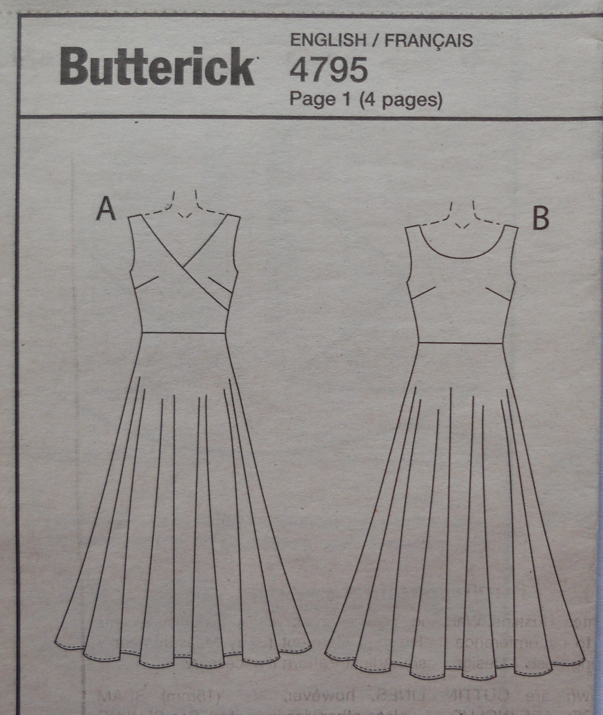 Butterick 4795. Misses Dress Pattern. Bridesmaid Dress - Etsy