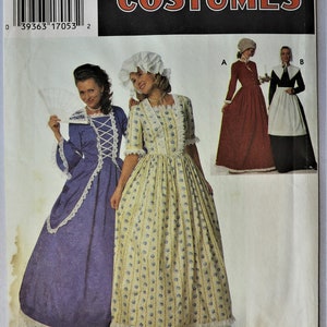 Simplicity 9713. Misses Colonial dress, puritan dress,  pioneer dress costume pattern.  SZ 10-14 Uncut