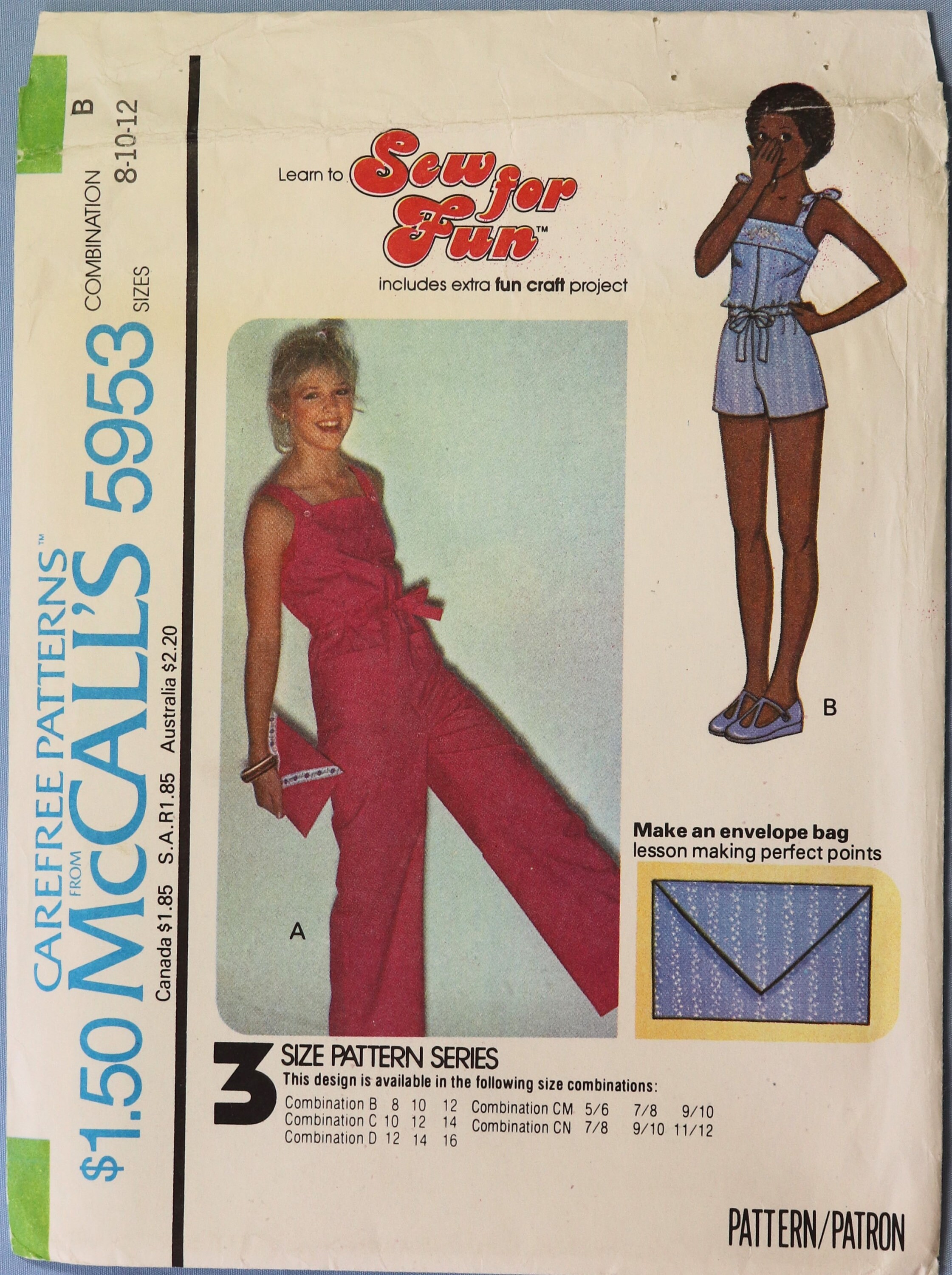 Mccall's 5953. Misses Jumpsuit Pattern. Vintage 1978 Jumpsuit and ...