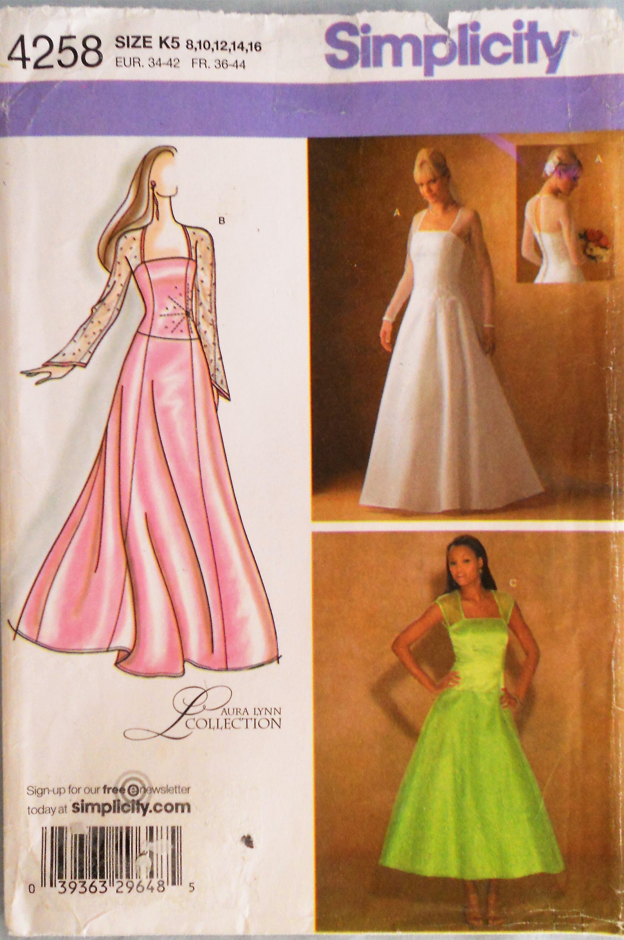 Simplicity wedding dress clearance patterns