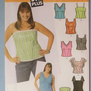 Simplicity 5009.  Women's  tops pattern.  Junior Plus corset tops pattern.  Design your own corset tops pattern. All sizes Uncut