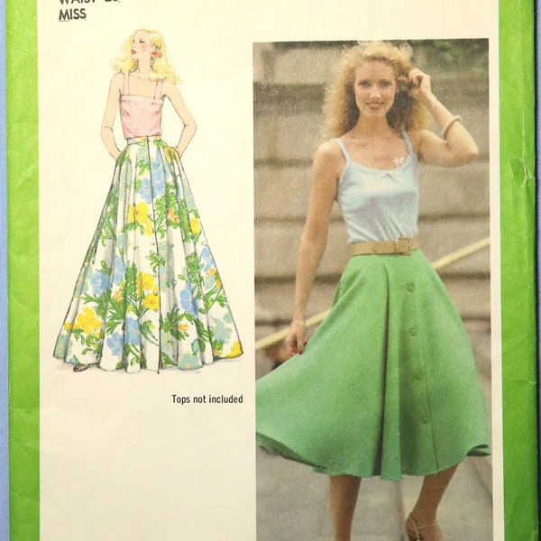 Simplicity 9355.  Misses circle skirt pattern.  Vintage 1979 circle skirt in two lengths pattern.  SZ 12.  Uncut