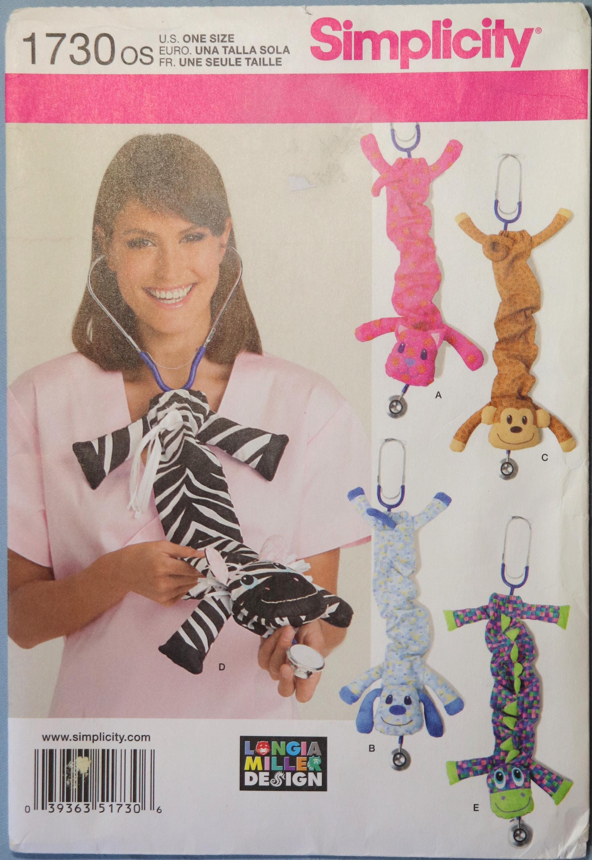 大人気新作 Simplicity Pediatric Pattern. Covers Stethoscope 1730. 裁縫材料