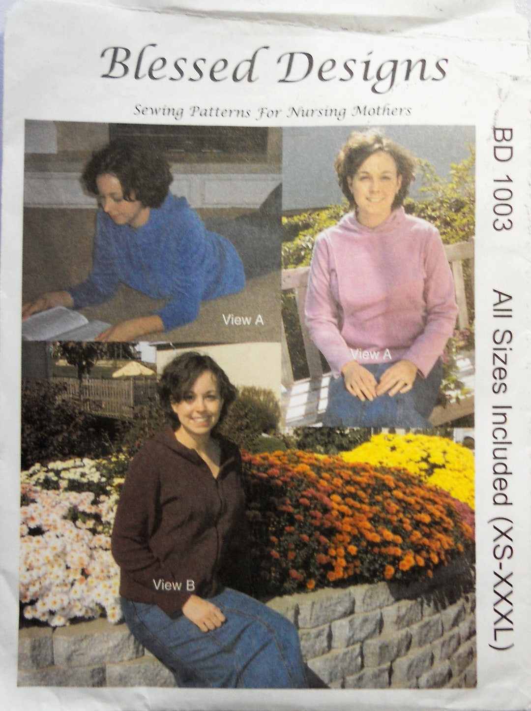Blessed Designs BD 1003 Pattern. Nursing Mother Hoody Pattern. Sewing ...