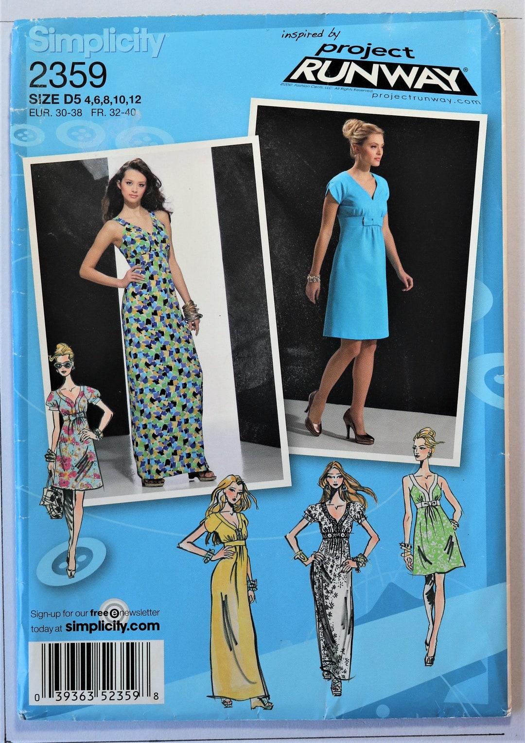 Simplicity 2359. Misses Dress Pattern. Empire Waist Day or Evening ...