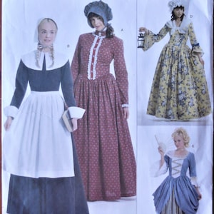 Simplicity 3723.  Misses  Pioneer dress, Colonial dress Pilgrim dress costume pattern SZ 6-12  Uncut