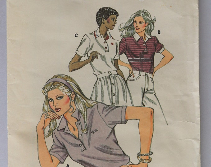 Kwik Sew 1155. Misses Polo Shirt Pattern. Ladies Golf Shirt Pattern