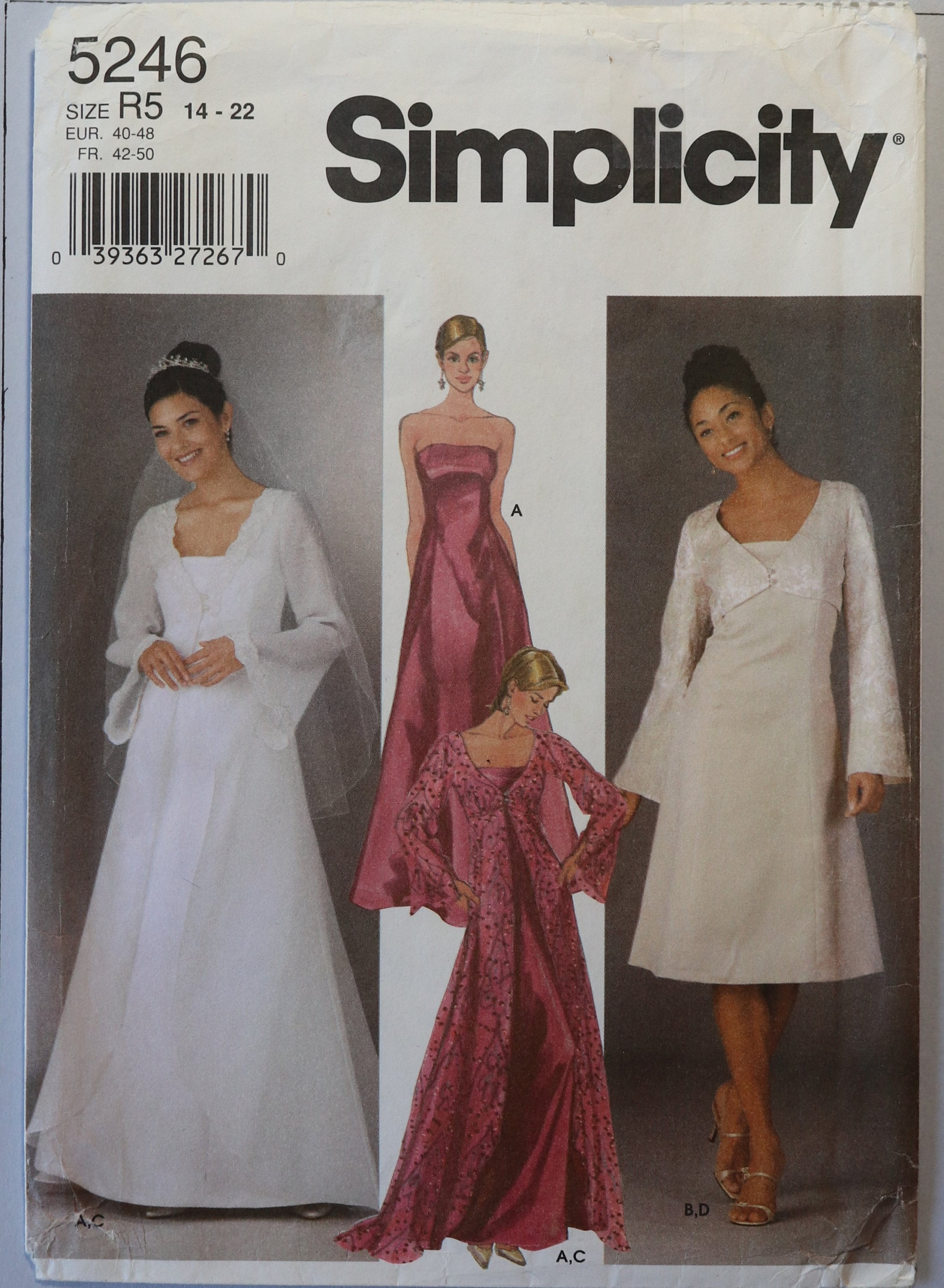 Amazon.co.jp: Simplicity 5246 ウェディング ガウン パターン