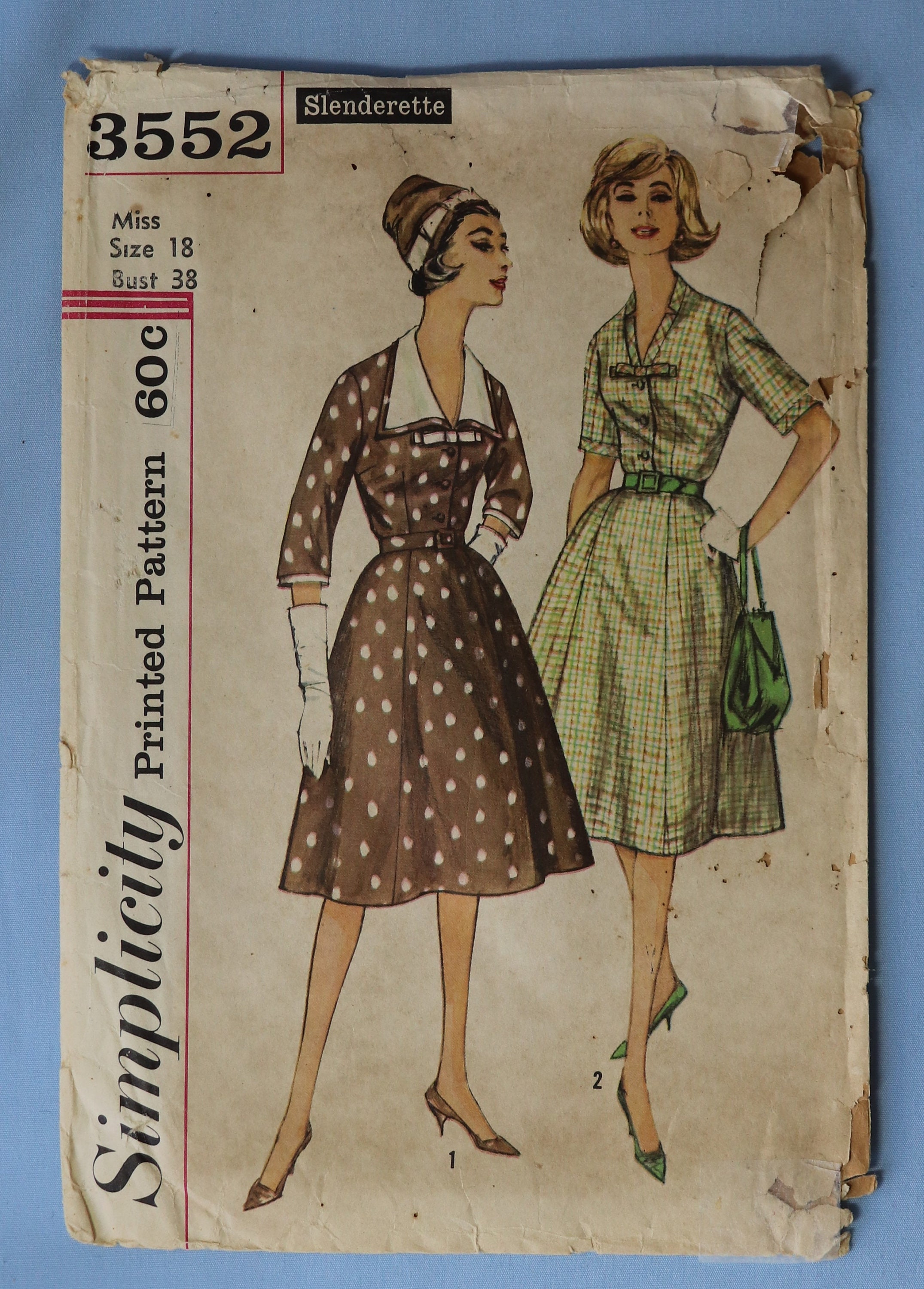Vintage 1960s Dress Sewing Pattern Simplicity 6402 Misses Dress Jacket -  Ruby Lane