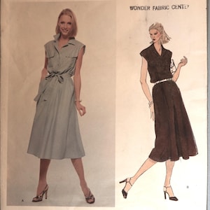 Vogue 1916.  Oscar de la Renta dress pattern.  Vintage 1978 Vogue American Designer dress pattern.  SZ 10