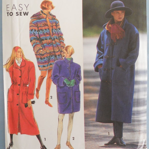 Simplicity 7457.  Misses coat pattern.  Lined maxi coat with detachable hood pattern.  Vintage 1981 coat. SZ XS-XL (6-24)  Uncut