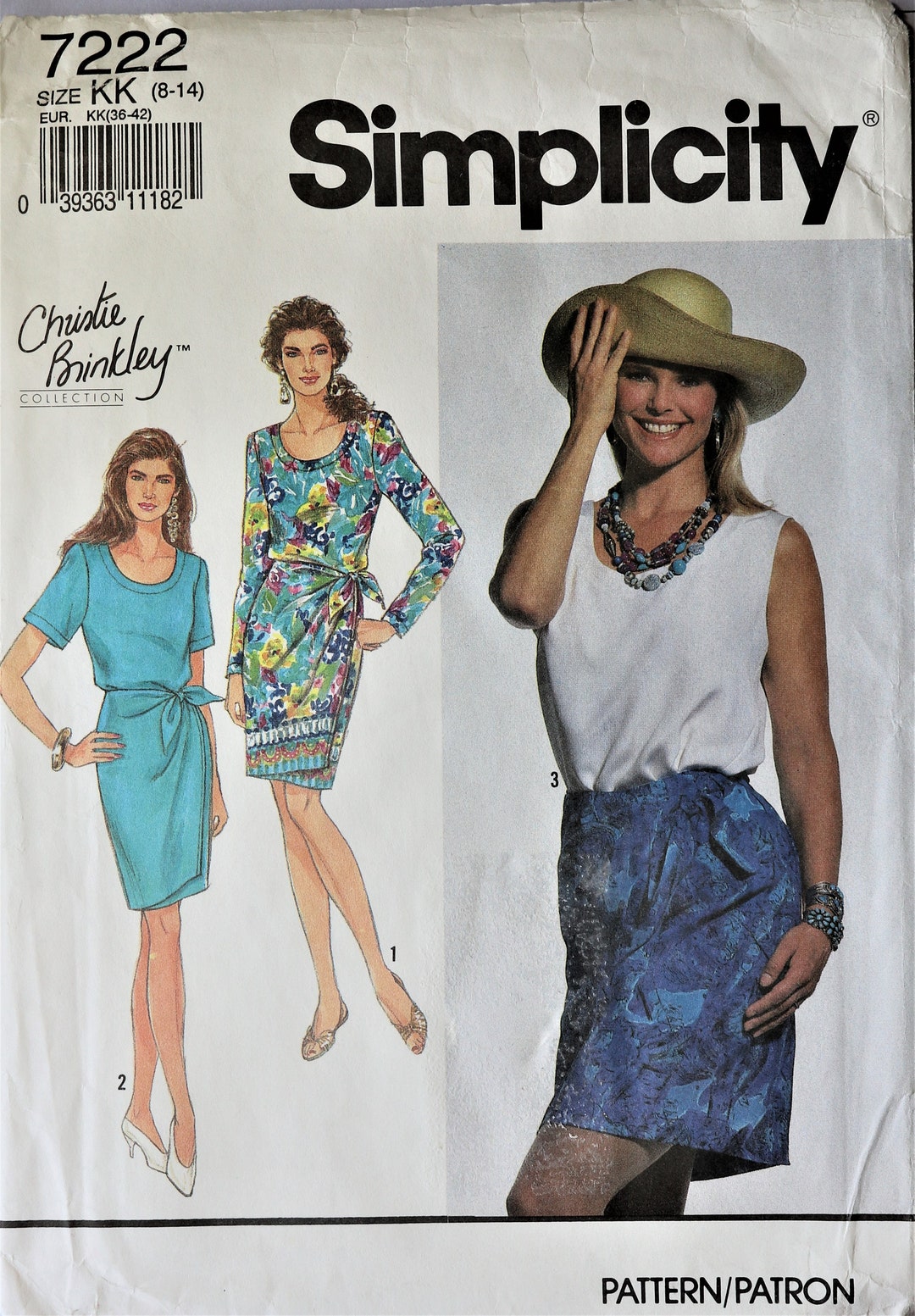 Simplicity 7222. Misses Sarong Skirt and Top Pattern. Vintage - Etsy