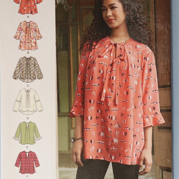 Simplicity 8169.  Misses and women's tops and tunics pattern.  Loose fit pullover tunic and tops pattern.  SZ XXS-XXL  Uncut