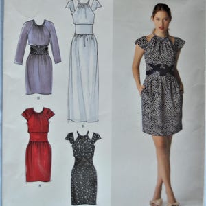Simplicity 2281.  Misses dress pattern.  Cynthia Rowley special occasion long or short semi fit dress pattern.  SZ 6-14 Uncut